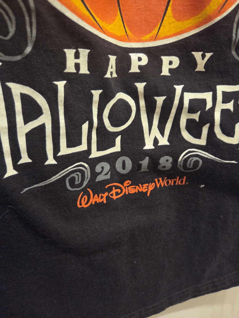 Disney Black & Orange Mickey Pumpkin Halloween Tee - Picture 2 of 4